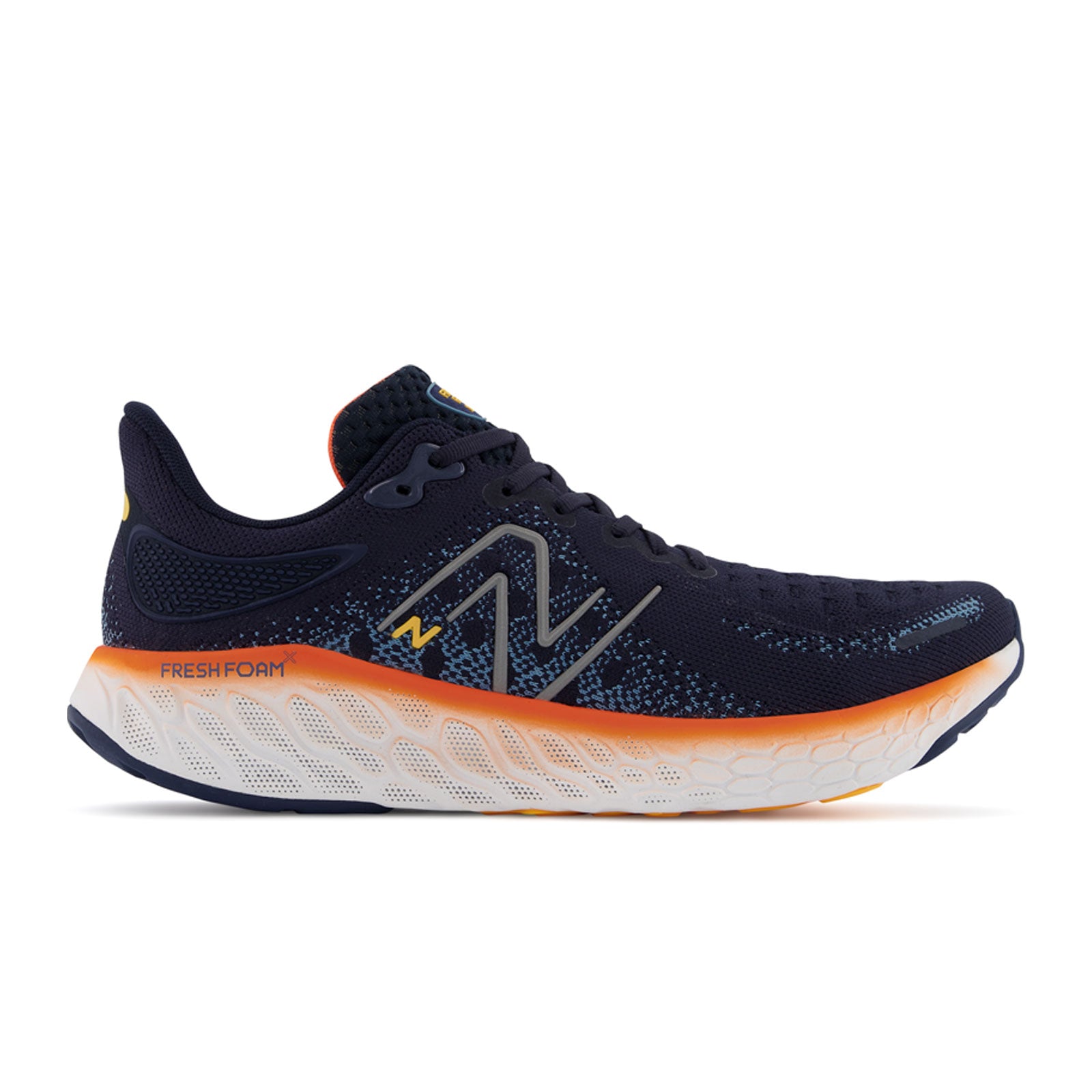 New Balance Fresh Foam X 1080 v12 Running Shoe (Men) - Eclipse/Vibrant  Orange/Spring Tide/Natural Indigo