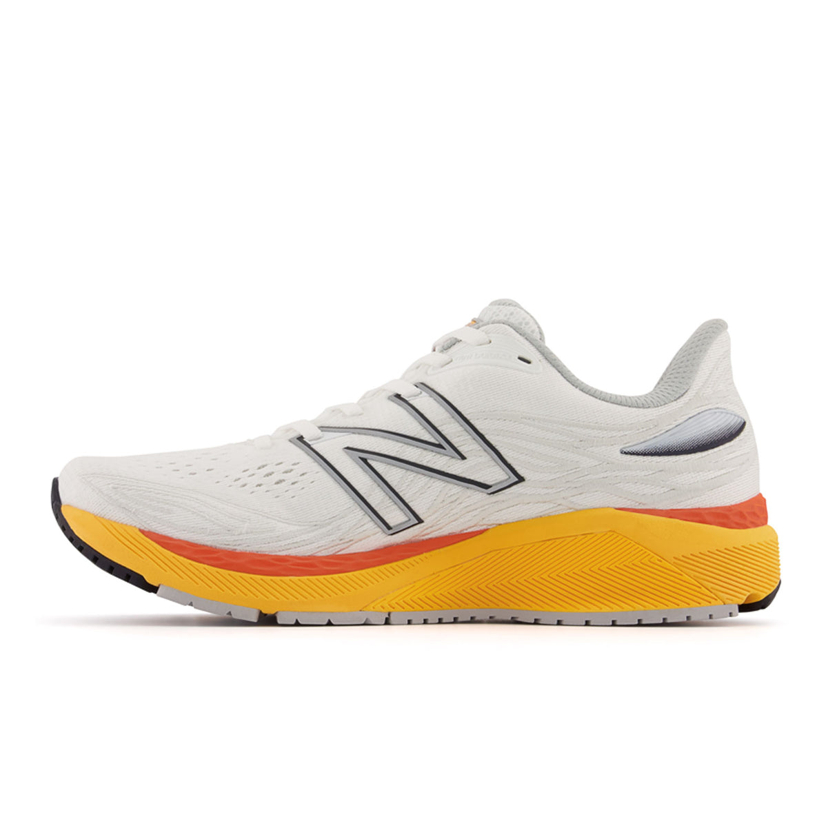 New Balance Fresh Foam X 860 v12 Running Shoe (Men) - White/Vibrant Apricot/Vibrant Orange Athletic - Running - The Heel Shoe Fitters