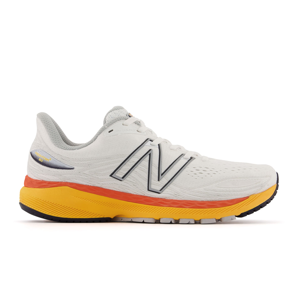 New Balance Fresh Foam X 860 v12 Running Shoe (Men) - White/Vibrant Apricot/Vibrant Orange Athletic - Running - The Heel Shoe Fitters