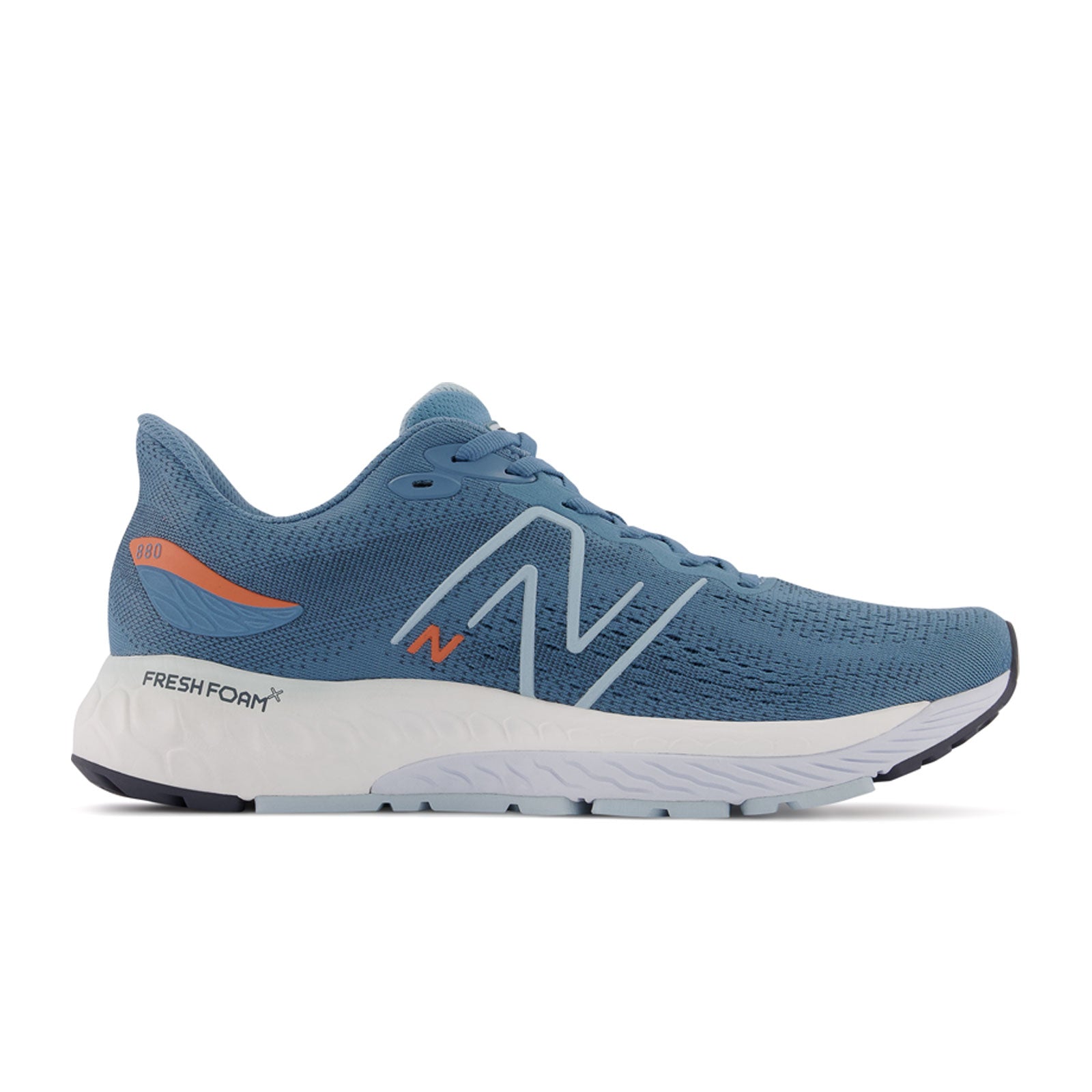 New Balance Fresh Foam X 880 v12 Running Shoe (Men) - Spring Tide/Vibrant Orange/Morning Fog Athletic - Running - Neutral - The Heel Shoe Fitters