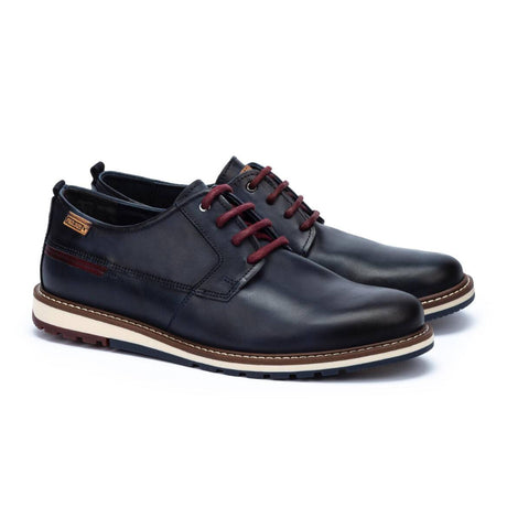 Pikolinos Berna M8J-4314 Lace Up (Men) - Blue Leather Dress-Casual - Oxfords - The Heel Shoe Fitters