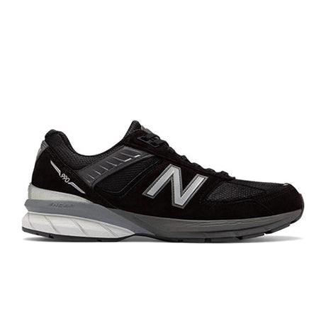 New Balance Made in the USA 990v5 (Men) - Black/Silver Athletic - Running - Stability - The Heel Shoe Fitters