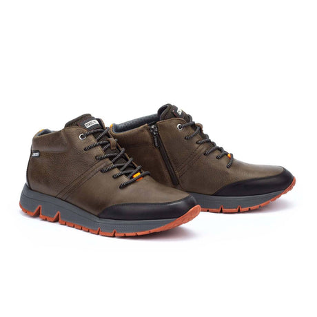 Pikolinos Ferrol M9U-8069NOC1 Mid Sneaker (Men) - Kaki Leather Dress-Casual - Sneakers - The Heel Shoe Fitters