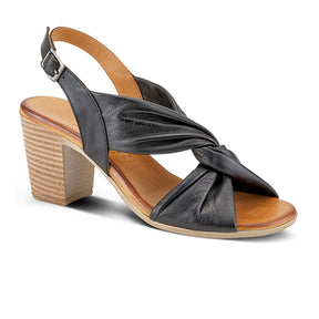 Spring Step Madeleine Heeled Sandal (Women) - Black Sandal - Heel/Wedge - The Heel Shoe Fitters