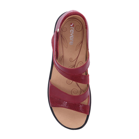 Revere Mauritius Backstrap Sandal (Women) - Cherry Lizard Sandals - Backstrap - The Heel Shoe Fitters