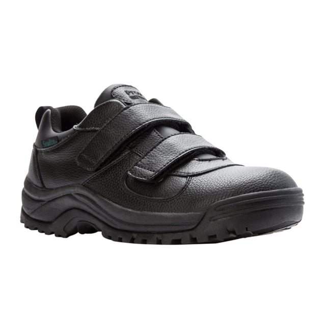 Propet Cliff Walker Low Strap Hiking Shoe (Men) - Black Grain Athletic - Walking - The Heel Shoe Fitters