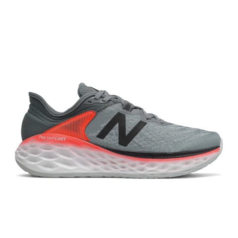 New Balance Fresh Foam More v2 Running Shoe (Men) - Gunmetal/Neo Flame Athletic - Running - Neutral - The Heel Shoe Fitters