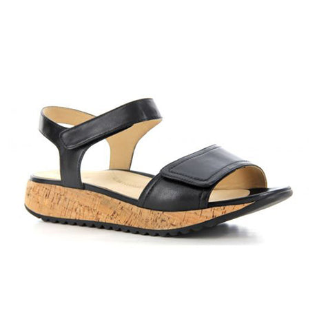 Ziera Neva Backstrap Sandal (Women) - Black/Cork Sandals - Backstrap - The Heel Shoe Fitters