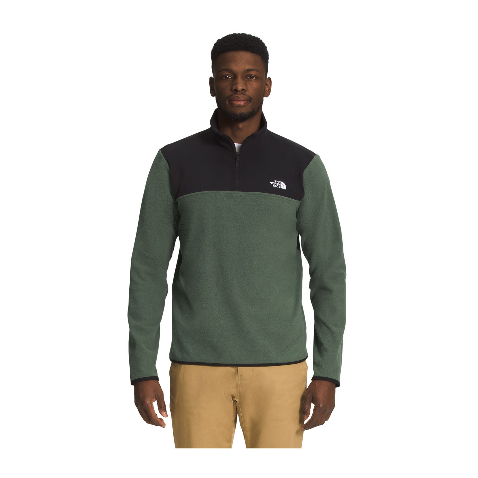 The North Face TKA Glacier 1/4 Zip (Men) - Thyme/TNF Black – The