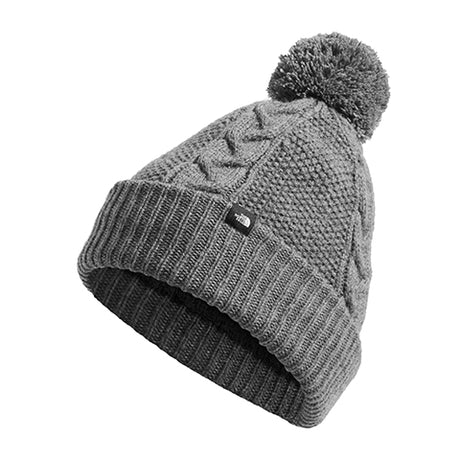 The North Face Cable Minna Beanie (Women) - TNF Medium Grey Heather Accessories - Headwear - The Heel Shoe Fitters