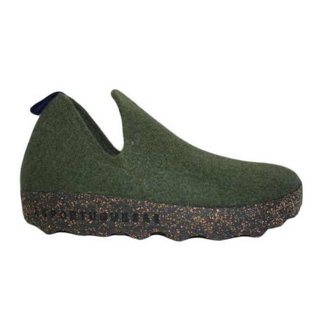 Asportuguesas City Tweed (Women) - Military Green Dress-Casual - Slippers - The Heel Shoe Fitters