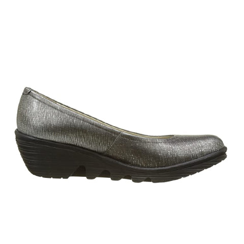 Fly London Pump (Women) - Anthracite Silver/Black Dress-Casual - Heels - The Heel Shoe Fitters