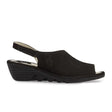Fly London Palp (Women) - Black Sandals - Heel/Wedge - The Heel Shoe Fitters