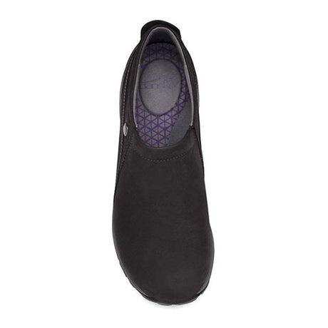 Dansko Patti Waterproof Slip On (Women) - Black Milled Nubuck Dress-Casual - Slip Ons - The Heel Shoe Fitters