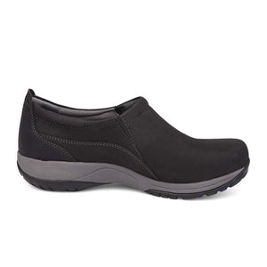 Dansko Patti Slip On (Women) - Black Milled Nubuck Dress-Casual - Slip Ons - The Heel Shoe Fitters