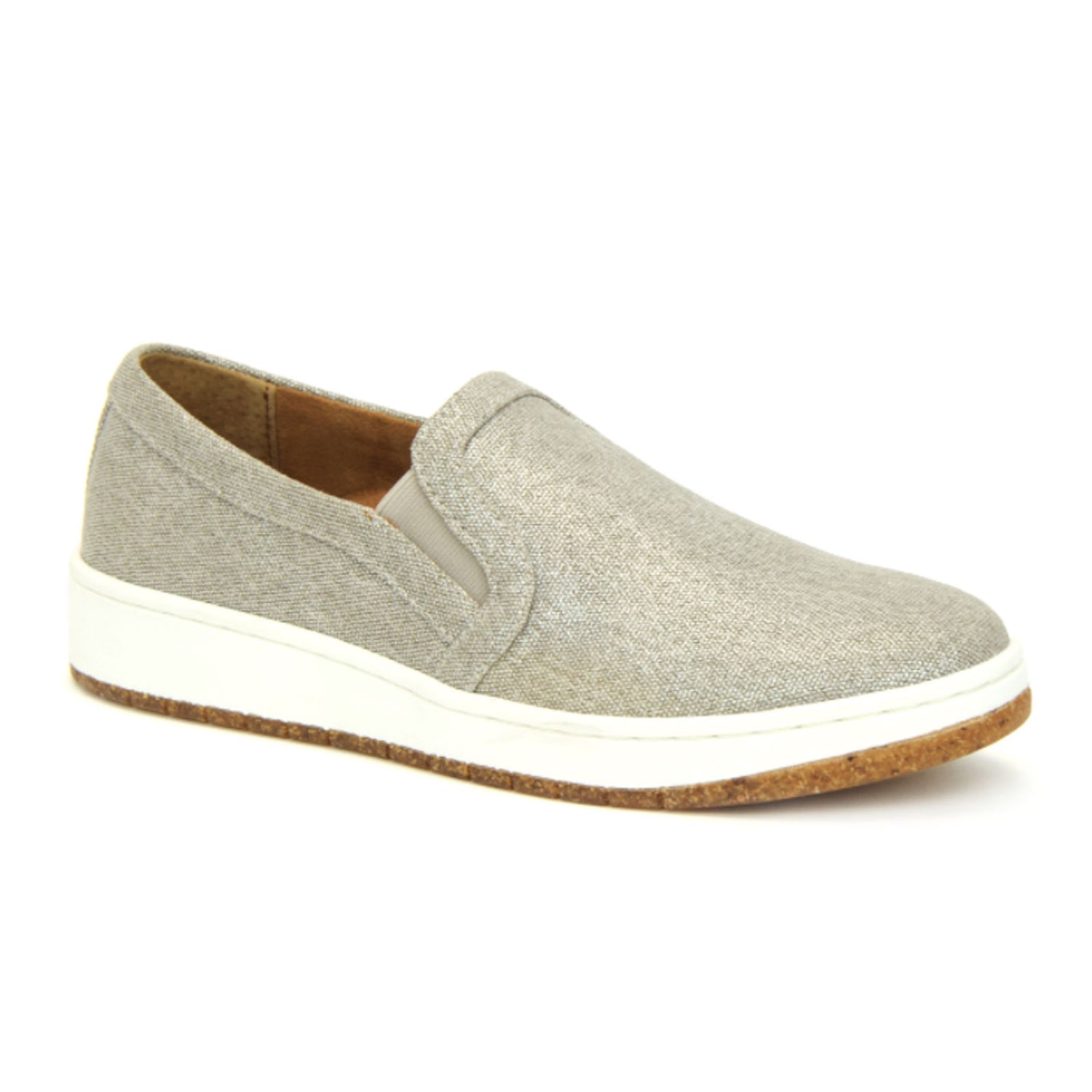 Aetrex Cameron Slip-on (Women) - Taupe Canvas – The Heel Shoe Fitters