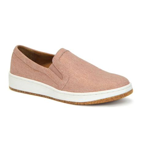 Aetrex Cameron Slip On (Women) - Blush Canvas Dress-Casual - Slip Ons - The Heel Shoe Fitters