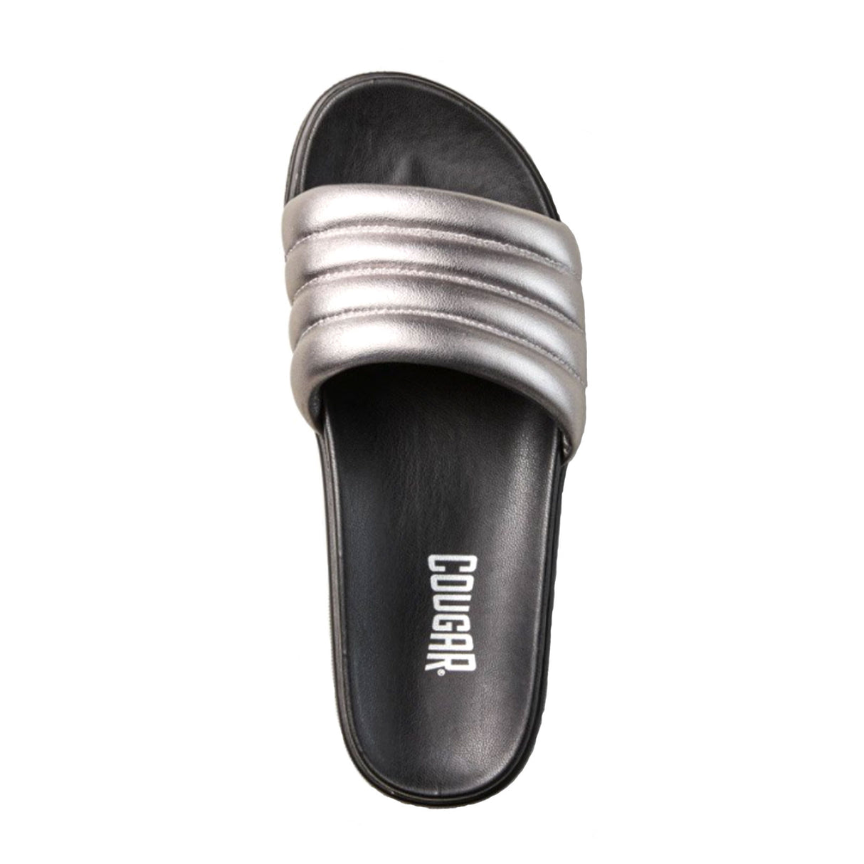 Cougar Prato-L (Women) - Metallic Silver Sandals - Slide - The Heel Shoe Fitters