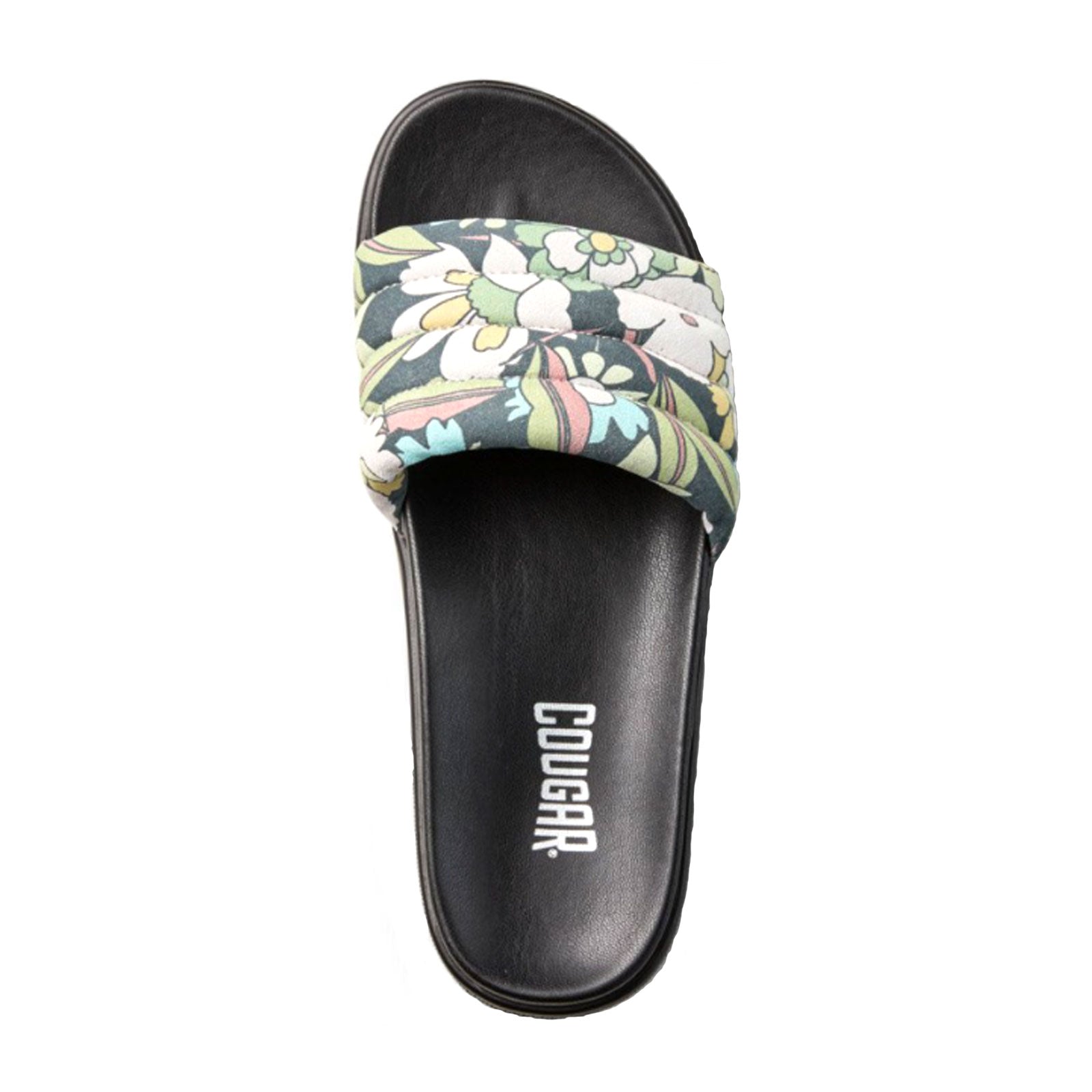 Cougar Prato S Slide Sandal Women Black Floral The Heel Shoe