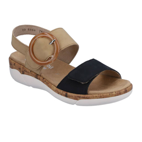 Remonte Jocelyn R6853-60 Backstrap Sandal (Women) - Pazifik/Sand Sandals - Backstrap - The Heel Shoe Fitters