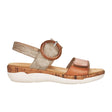 Remonte Jocelyn R6853-90 Backstrap Sandal (Women) - Noccia/Lehm-Metallic Sandals - Backstrap - The Heel Shoe Fitters