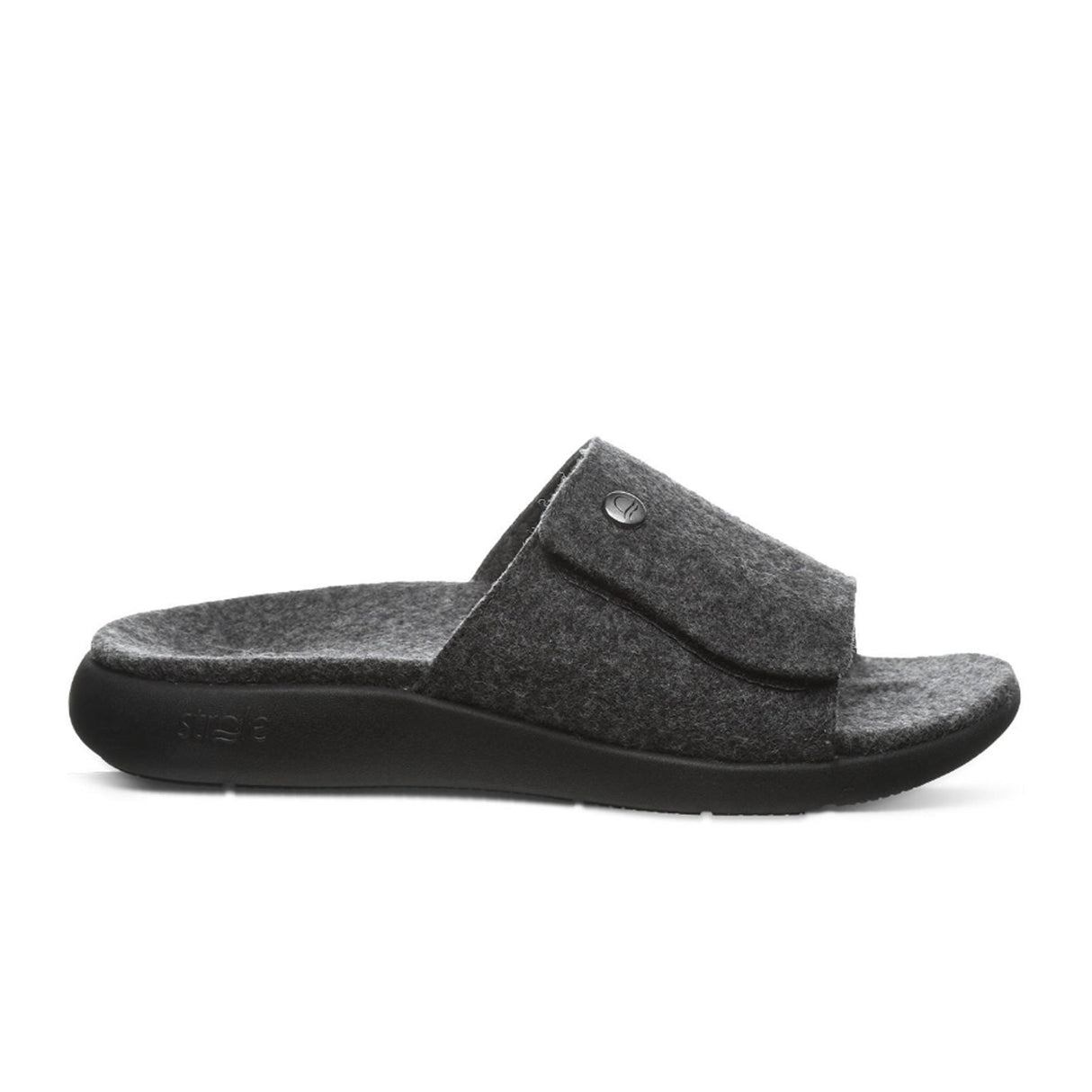 Strole Den Slipper (Women) - Graphite Sandals - Slide - The Heel Shoe Fitters