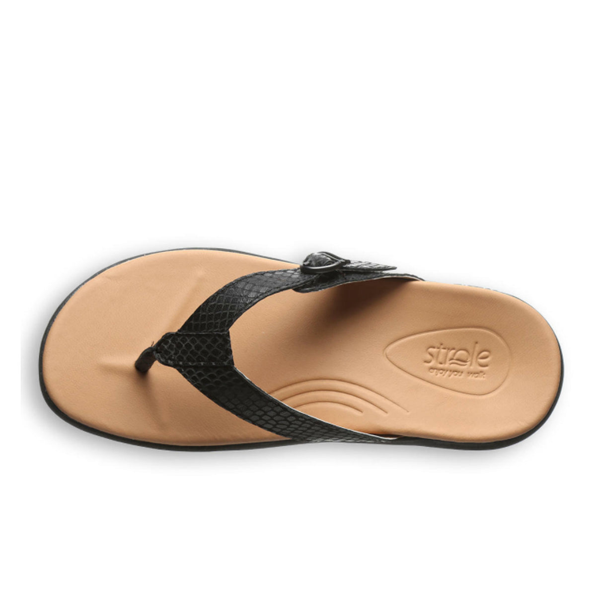 Strole Coaster Thong Sandal (Women) - Black 2 Sandal - Thong - The Heel Shoe Fitters