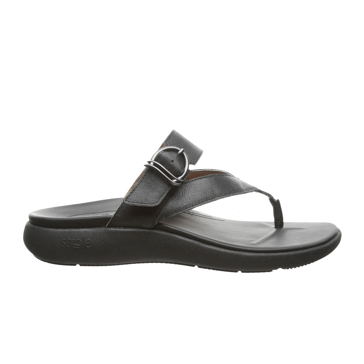 Strole Promenade Thong Sandal (Women) - Black 2 Sandals - Thong - The Heel Shoe Fitters