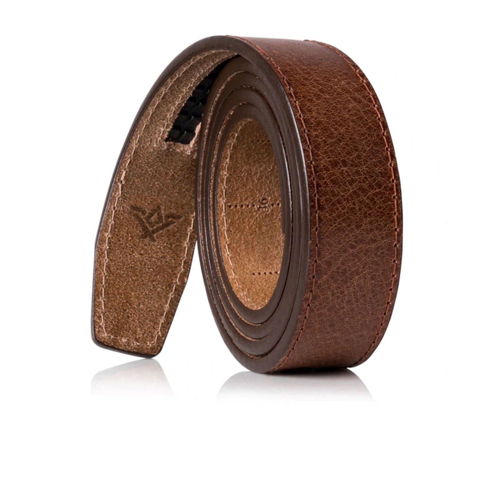 SlideBelts Premium Full Grain Rustic Leather Belt Strap - Cayenne Accessories - Belts - The Heel Shoe Fitters