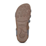 Aetrex Jillian Braided Sandal (Women) - Pewter Sandals - Backstrap - The Heel Shoe Fitters