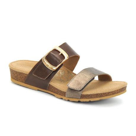 Aetrex Daisy Sandal (Women) - Brown Sandals - Slide - The Heel Shoe Fitters