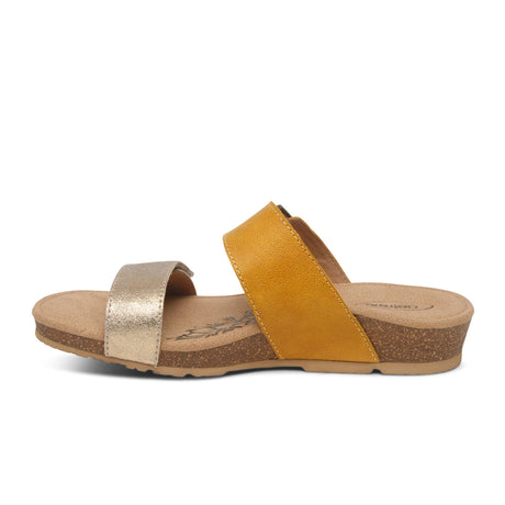 Aetrex Daisy Slide Sandal (Women) - Sunflower Sandals - Slide - The Heel Shoe Fitters