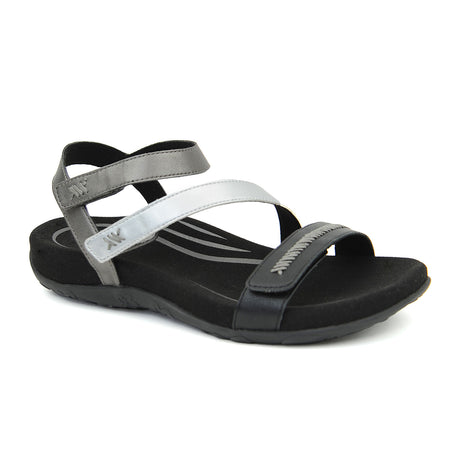 Aetrex Gabby Backstrap Sandal (Women) - Black Multi Sandals - Backstrap - The Heel Shoe Fitters