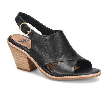 Sofft Mendi Slingback Sandal (Women) - Black Sandals - Heel/Wedge - The Heel Shoe Fitters