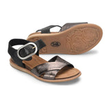 Sofft Bayo Backstrap Sandal (Women) - Black/Pewter Sandals - Backstrap - The Heel Shoe Fitters