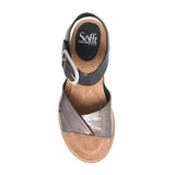 Sofft Bayo Backstrap Sandal (Women) - Black/Pewter Sandals - Backstrap - The Heel Shoe Fitters