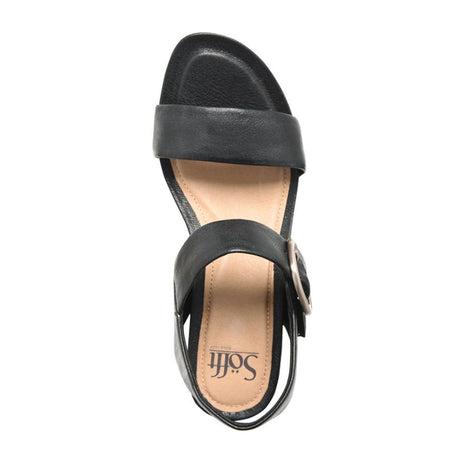 Sofft Vaya Wedge Sandal (Women) - Black Sandals - Heel/Wedge - The Heel Shoe Fitters