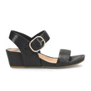 Sofft Vaya Wedge Sandal (Women) - Black Sandal - Heel/Wedge - The Heel Shoe Fitters