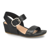 Sofft Vaya Wedge Sandal (Women) - Black Sandals - Heel/Wedge - The Heel Shoe Fitters