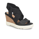 Sofft Uxley Wedge Sandal (Women) - Black Sandals - Heel/Wedge - The Heel Shoe Fitters
