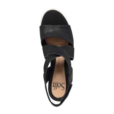 Sofft Uxley Wedge Sandal (Women) - Black Sandals - Heel/Wedge - The Heel Shoe Fitters