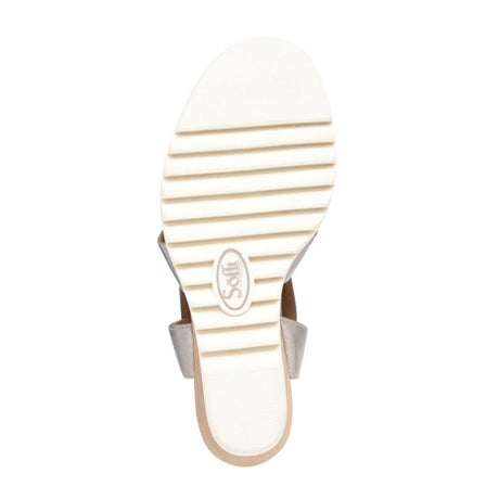 Sofft Uxley Wedge Sandal (Women) - Grey Gold Sandals - Heel/Wedge - The Heel Shoe Fitters