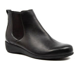 Ziera Shanghai Extra Wide Chelsea Boot (Women) - Black Leather Boots - Fashion - Chelsea - The Heel Shoe Fitters