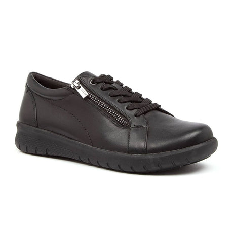 Ziera Solar XF Sneaker (Women) - Black Leather Dress-Casual - Lace Ups - The Heel Shoe Fitters