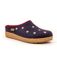 Haflinger Stars 'N Stripes Clog (Women) - Navy Dress-Casual - Clogs & Mules - The Heel Shoe Fitters