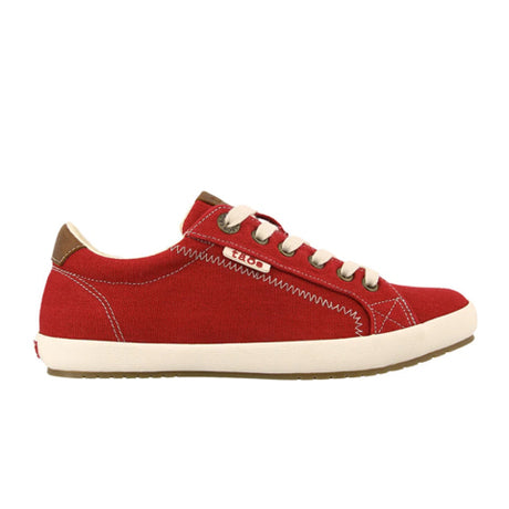 Taos Star Burst Sneaker (Women) - Red/Tan Canvas Dress-Casual - Sneakers - The Heel Shoe Fitters