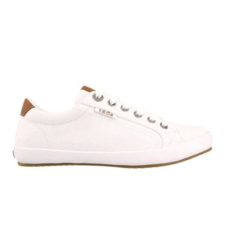 Taos Star Burst Sneaker (Women) - White/Tan Canvas Dress-Casual - Sneakers - The Heel Shoe Fitters