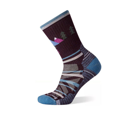 Smartwool Hike Light Cushion Under The Stars Crew (Women) - Bordeaux Accessories - Socks - Performance - The Heel Shoe Fitters