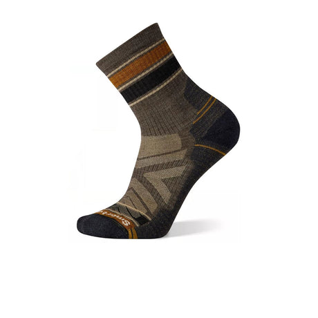 Smartwool Hike Light Cushion Striped Mid Crew Sock (Unisex) - Taupe Accessories - Socks - Performance - The Heel Shoe Fitters