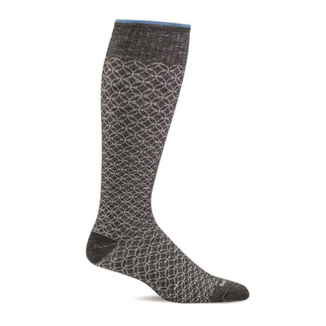 Sockwell Featherweight Fancy Over the Calf Compression Sock (Women) - Black Multi Accessories - Socks - Compression - The Heel Shoe Fitters